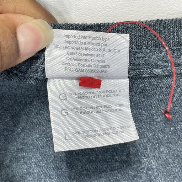 Womens T Shirt Sz L Gray Cotton Short Sleeves basic tee - Picture 6 of 11